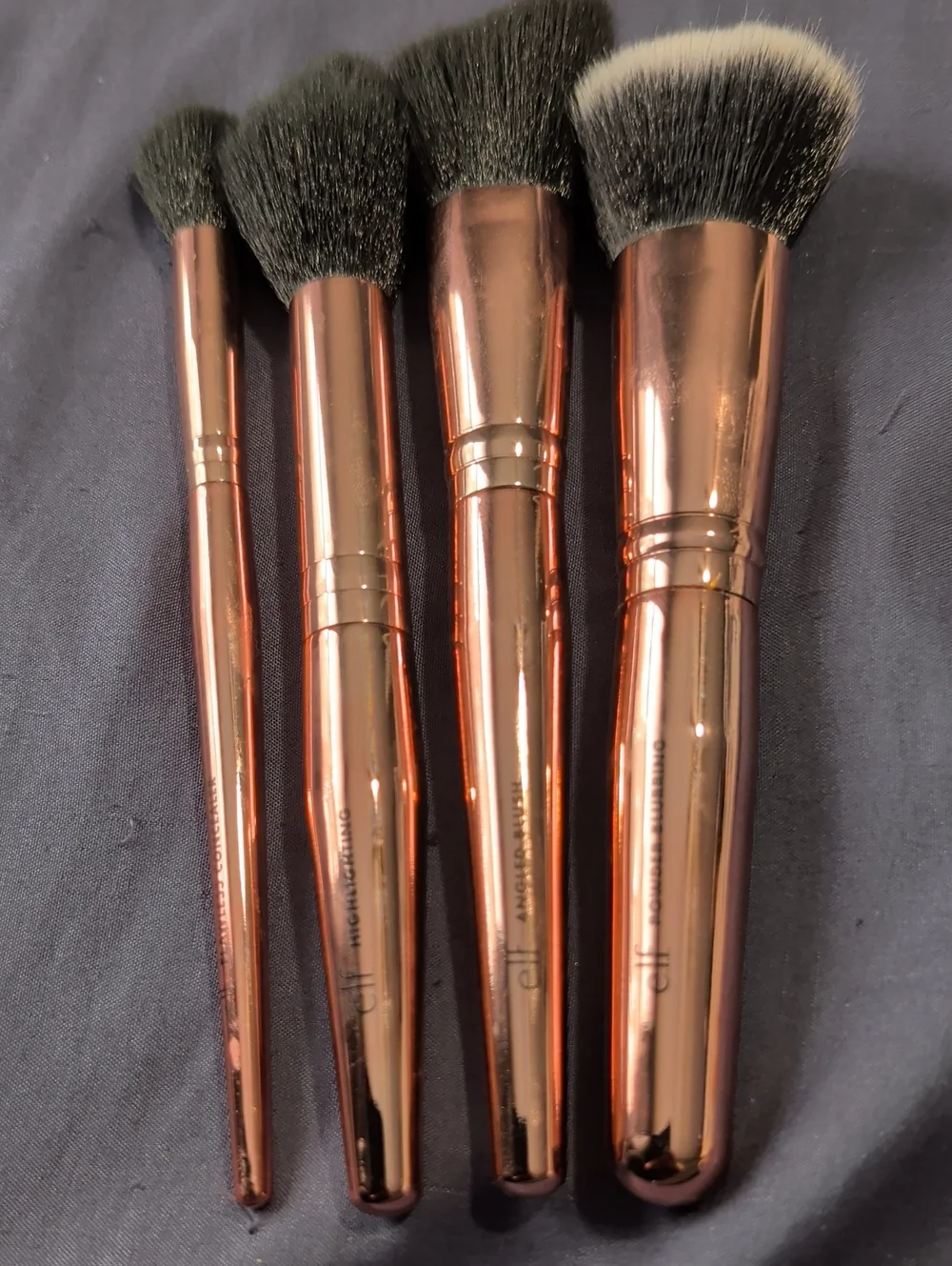 ELF Rose Gold Makeup Brush Set - 4 Piece